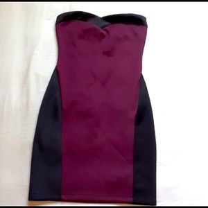 Black and burgundy dress